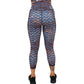 back of the capri length dragon scale print leggings