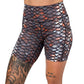 7 inch dragon scale print shorts