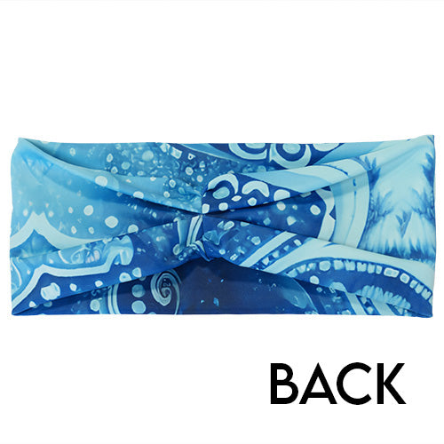 back of the blue underwater themed headband