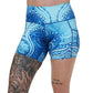 5 inch blue underwater themed shorts