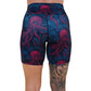 back of 7 inch octopus patterned shorts