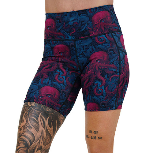 7 inch octopus patterned shorts