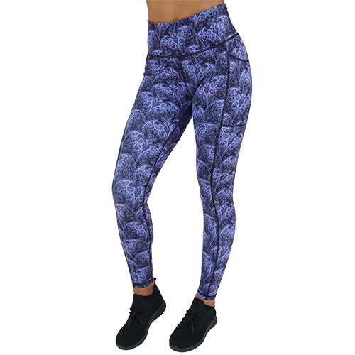 full length bat lace patterned leggings