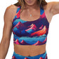 mountain pattern sports bra