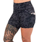 side pocket on the dragon patterned shorts