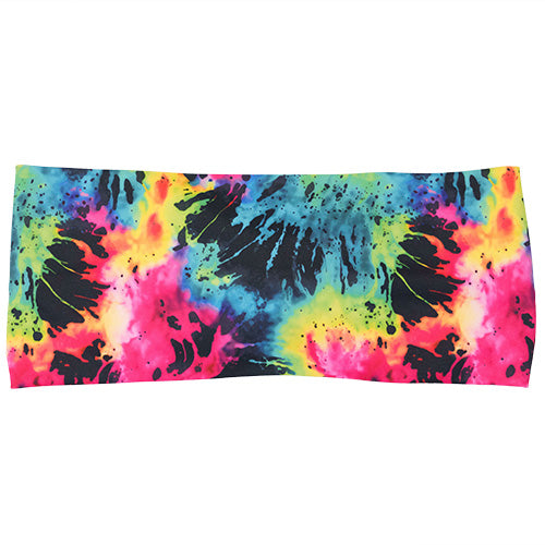 neon colorful tie dye headband