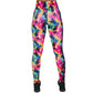 back of the neon colorful tie dye leggings