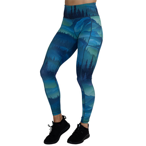 Northern Lights Recycled Leggings With Pockets Aurora Borealis Print  Leggings Sizes 2XS 6XL -  Canada