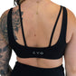 back of the black sports bra