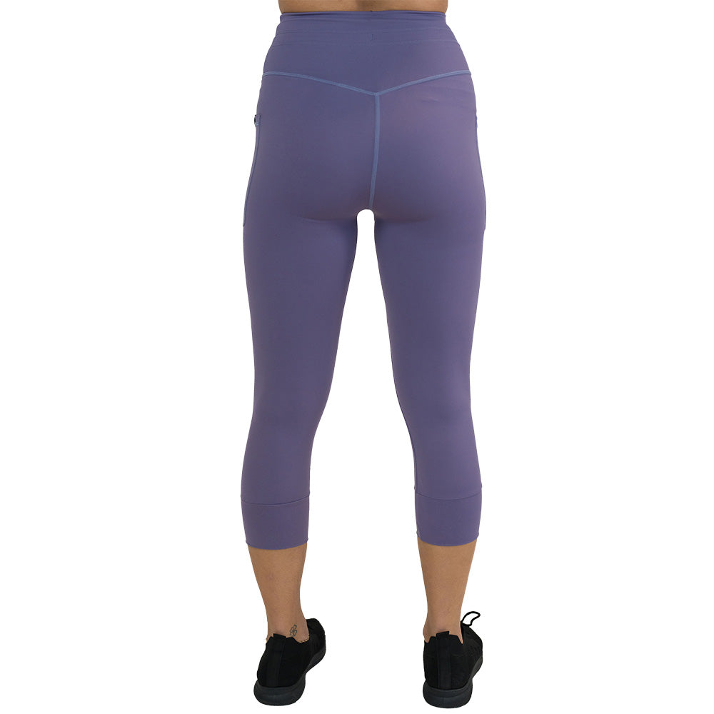 back of the light purple leggings