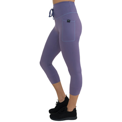 capri length light purple leggings