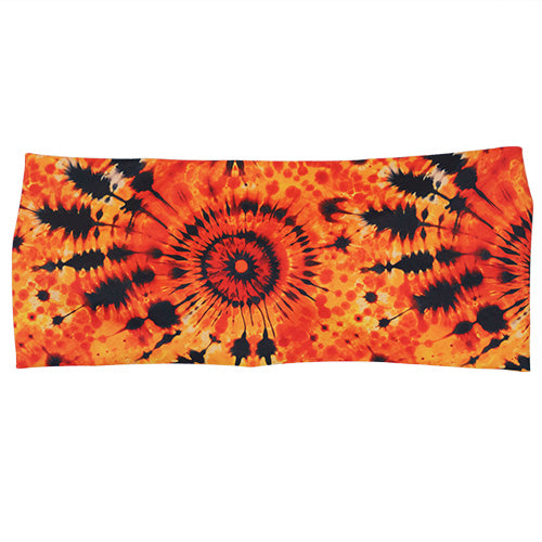 black and orange tie dye headband