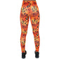 back of the black and orange tie dye leggings