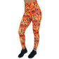 black and orange tie dye leggings