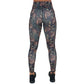 back of the leopard and leaves patterned leggings