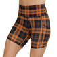 orange plaid shorts