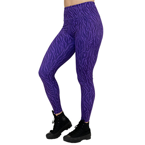 Purple on sale zebra leggings