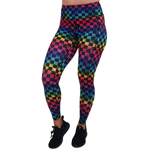 rainbow checkers leggings