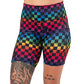 7 inch rainbow checkers shorts