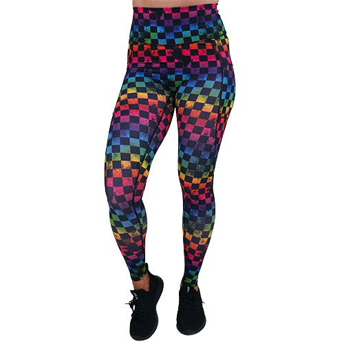 rainbow checkers leggings