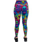 back of the rainbow skulls patterned leggings