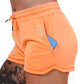 side pocket on the orange shorts