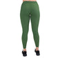 back of the green ribbed leggings