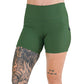 5 inch green ribbed shorts