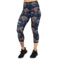 capri length paint splatter rose leggings 