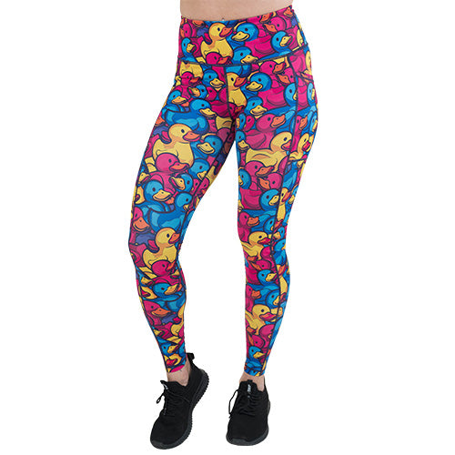 rubber duck print leggings