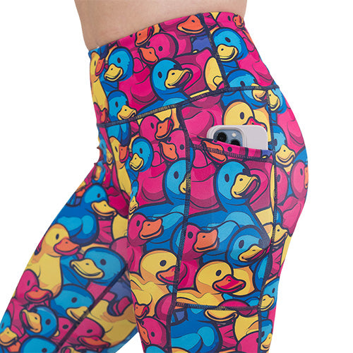 side pocket on the rubber duck print leggings