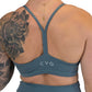 back of the sage slate sports bra