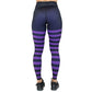 back of the purple striped leggings 