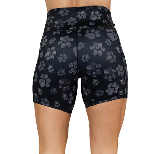 paw print shorts back