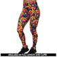 skull flower patterned leggings available in full and capri length