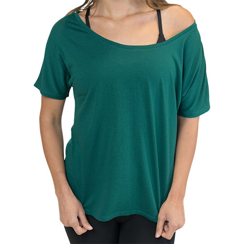 jade green colored slouchy tee