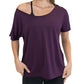 plum colored slouchy tee