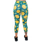 back of the capri length lemon patterned leggings