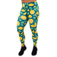 full length lemon patterned leggings