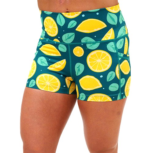 2.5 inch lemon patterned shorts 