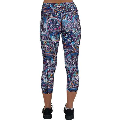 back of the tarot cards print leggings