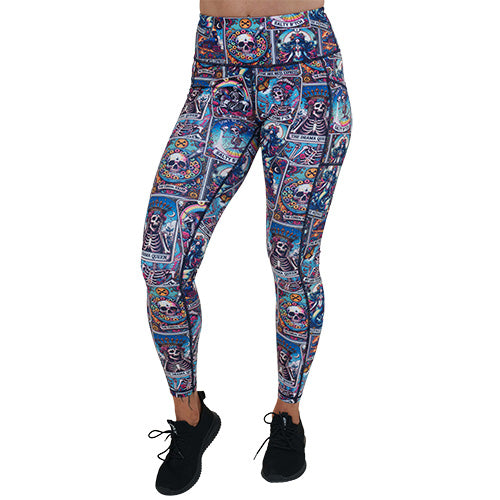 tarot cards print leggings