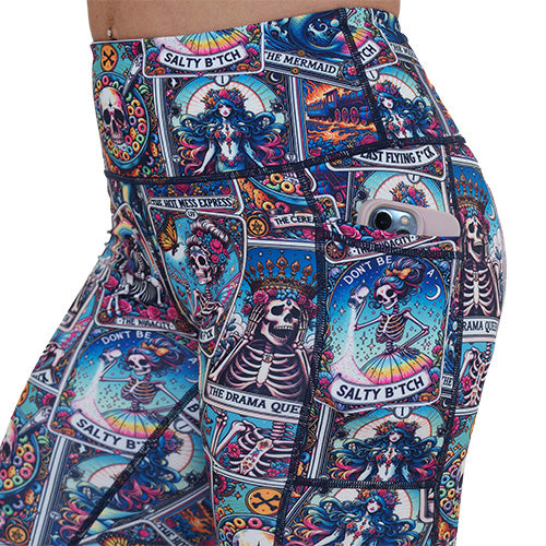 side pocket on the tarot cards print leggings