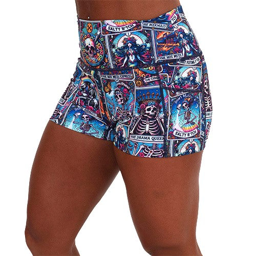 2.5 inch tarot cards print shorts