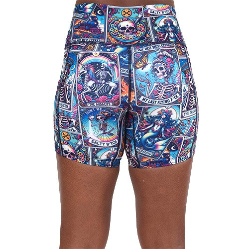 back of the tarot cards print shorts