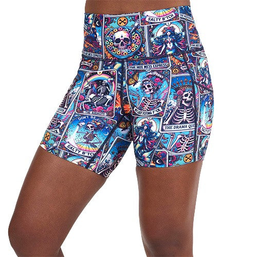 5 inch tarot cards print shorts