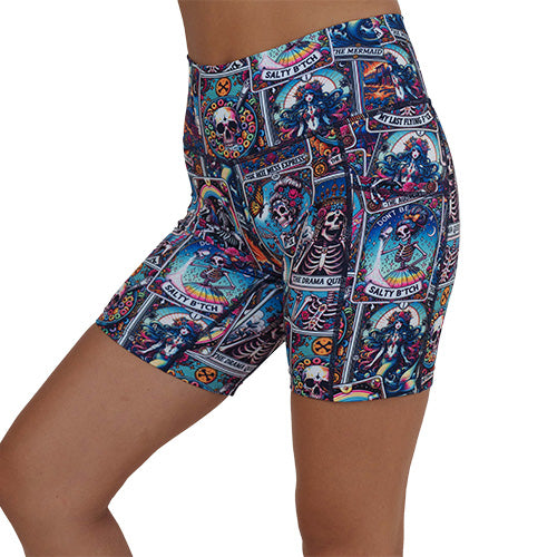 7 inch tarot cards print shorts