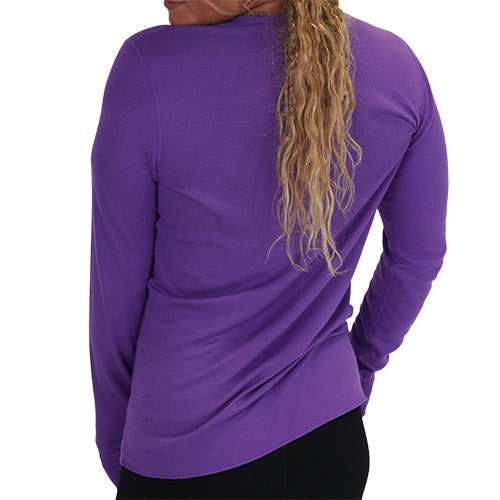 back of solid purple thermal