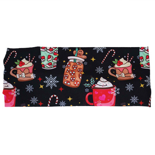 Christmas drinks patterned headband