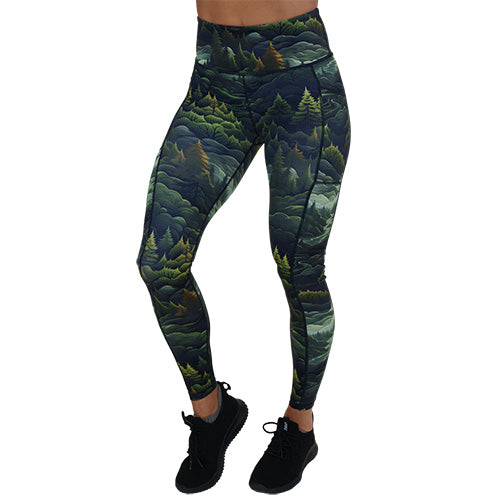 full length tree patterned leggings